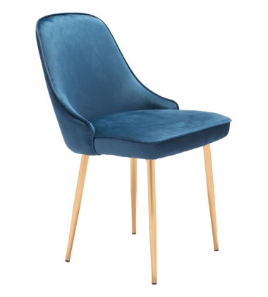  Merritt Dining Chair Navy Velvet  (101079) - Zuo Modern