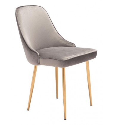  Merritt Dining Chair Gray Velvet  (101081) - Zuo Modern