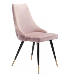  Piccolo Dining Chair Pink  Velvet  (101088) - Zuo Modern