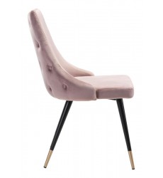  Piccolo Dining Chair Pink  Velvet  (101088) - Zuo Modern