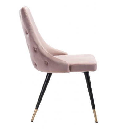 Piccolo Dining Chair Pink  Velvet  (101088) - Zuo Modern  Piccolo Dining Chair Pink  Velvet  (101088) - Zuo Modern