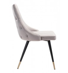  Piccolo Dining Chair Gray Velvet (101089) - Zuo Modern