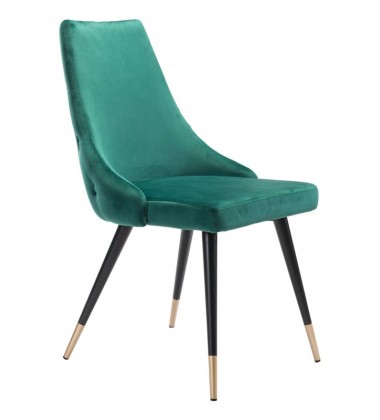 Piccolo Dining Chair Green Velvet (101090) - Zuo Modern  Piccolo Dining Chair Green Velvet (101090) - Zuo Modern