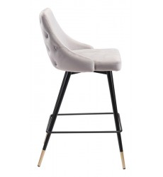  Piccolo Counter Chair Gray Velvet  (101093) - Zuo Modern