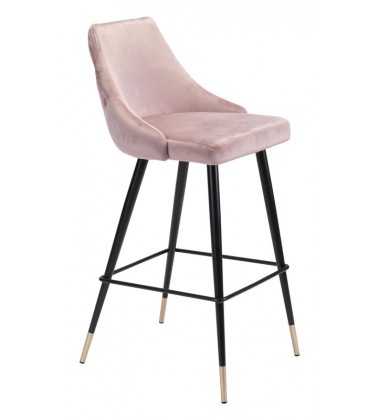  Piccolo Bar Chair Pink Velvet (101096) - Zuo Modern