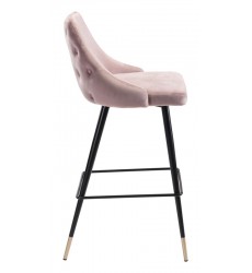  Piccolo Bar Chair Pink Velvet (101096) - Zuo Modern