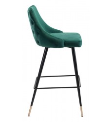  Piccolo Bar Chair Green Velvet (101098) - Zuo Modern