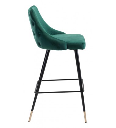  Piccolo Bar Chair Green Velvet (101098) - Zuo Modern