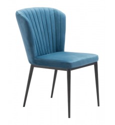  Tolivere Dining Chair Blue Velvet (101102) - Zuo Modern