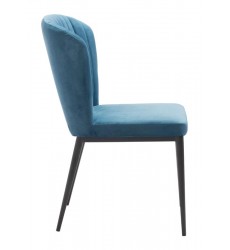  Tolivere Dining Chair Blue Velvet (101102) - Zuo Modern