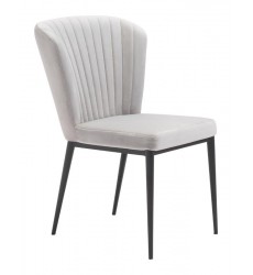  Tolivere Dining Chair Gray Velvet (101103) - Zuo Modern