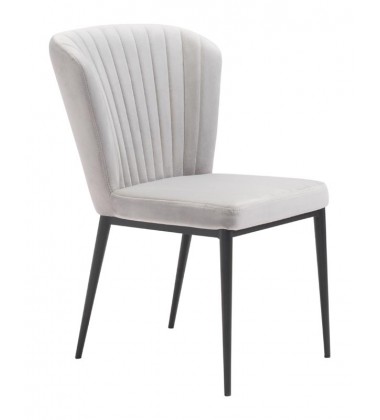  Tolivere Dining Chair Gray Velvet (101103) - Zuo Modern