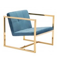  Alt Arm Chair Blue Velvet (101110) - Zuo Modern