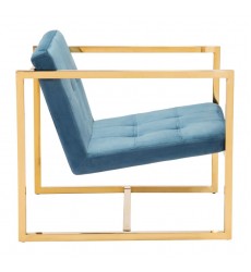  Alt Arm Chair Blue Velvet (101110) - Zuo Modern