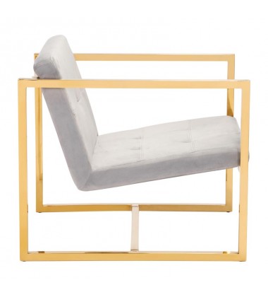 Alt Arm Chair Gray Velvet (101111) - Zuo Modern