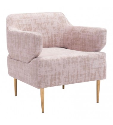  Oasis Arm Chair Pink Velvet  (101138) - Zuo Modern