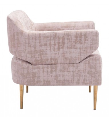  Oasis Arm Chair Pink Velvet  (101138) - Zuo Modern