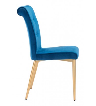  Niles Dining Chair Blue Velvet  (101140) - Zuo Modern