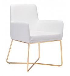  Honoria Arm Chair White (101147) - Zuo Modern