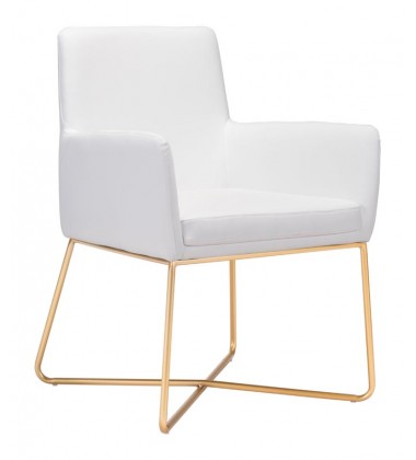  Honoria Arm Chair White (101147) - Zuo Modern