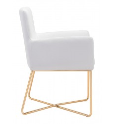  Honoria Arm Chair White (101147) - Zuo Modern