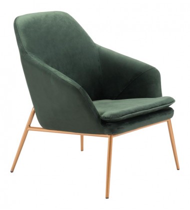  Debonair Arm Chair Green Velvet  (101149) - Zuo Modern