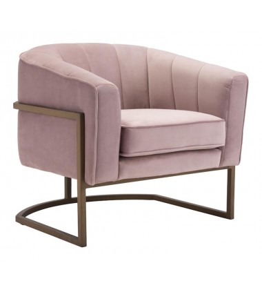  Lyric Occasional Chair Pink Velvet  (101151) - Zuo Modern