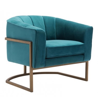  Lyric Occasional Chair Green Velvet  (101152) - Zuo Modern
