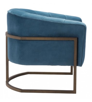  Lyric Occasional Chair Blue Velvet (101153) - Zuo Modern