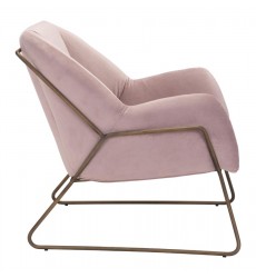  Stanza Arm Chair Pink Velvet (101154) - Zuo Modern