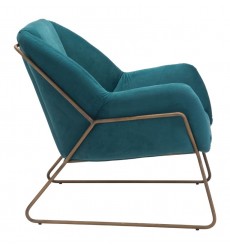  Stanza Arm Chair Green Velvet   (101155) - Zuo Modern