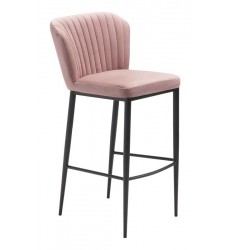  Tolivere Bar Chair Pink Velvet (101175) - Zuo Modern