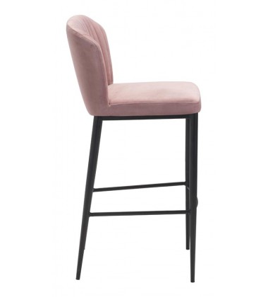  Tolivere Bar Chair Pink Velvet (101175) - Zuo Modern