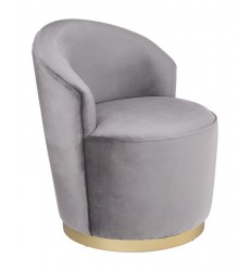  Zoey Arm Chair Gray Velvet (101198) - Zuo Modern