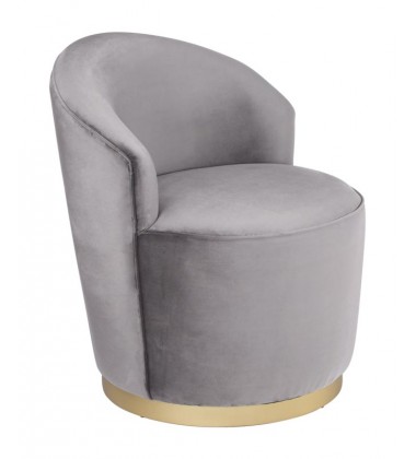  Zoey Arm Chair Gray Velvet (101198) - Zuo Modern