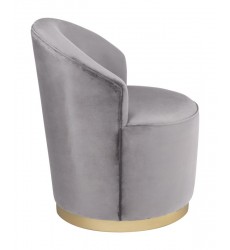  Zoey Arm Chair Gray Velvet (101198) - Zuo Modern