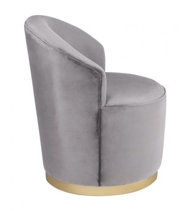  Zoey Arm Chair Gray Velvet (101198) - Zuo Modern