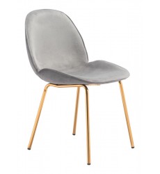  Siena Dining Chair Graphite Gray Velvet  (101220) - Zuo Modern
