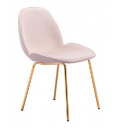  Siena Dining Chair Rose Pink Velvet  (101221) - Zuo Modern