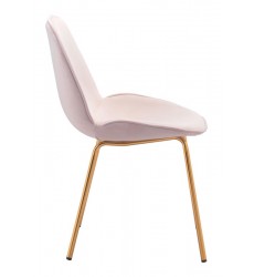  Siena Dining Chair Rose Pink Velvet  (101221) - Zuo Modern