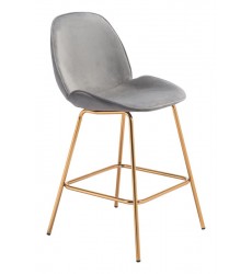  Siena Counter Chair Graphite Gray Velvet (101225) - Zuo Modern