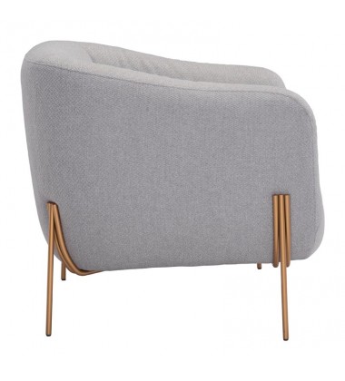  Micaela Arm Chair Gray & Gold (101259) - Zuo Modern