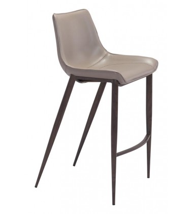  Magnus Bar Chair Gray & Walnut (101277) - Zuo Modern