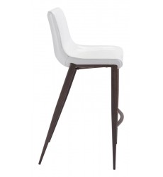  Magnus Bar Chair White & Walnut (101278) - Zuo Modern