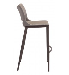  Ace Bar Chair Gray & Walnut (101286) - Zuo Modern