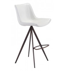  Aki Bar Chair White & Walnut (101288) - Zuo Modern