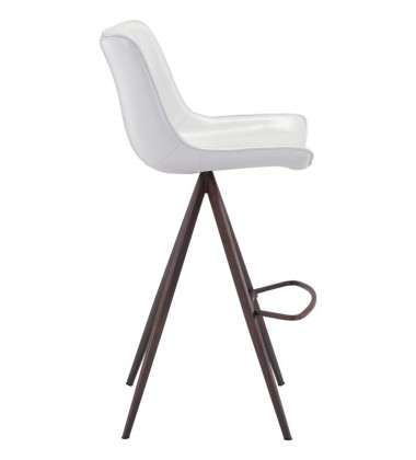  Aki Bar Chair White & Walnut (101288) - Zuo Modern