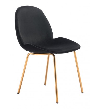  Siena Dining Chair Black Velvet (101290) - Zuo Modern