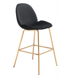  Siena Bar Chair Black Velvet (101291) - Zuo Modern