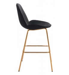  Siena Bar Chair Black Velvet (101291) - Zuo Modern